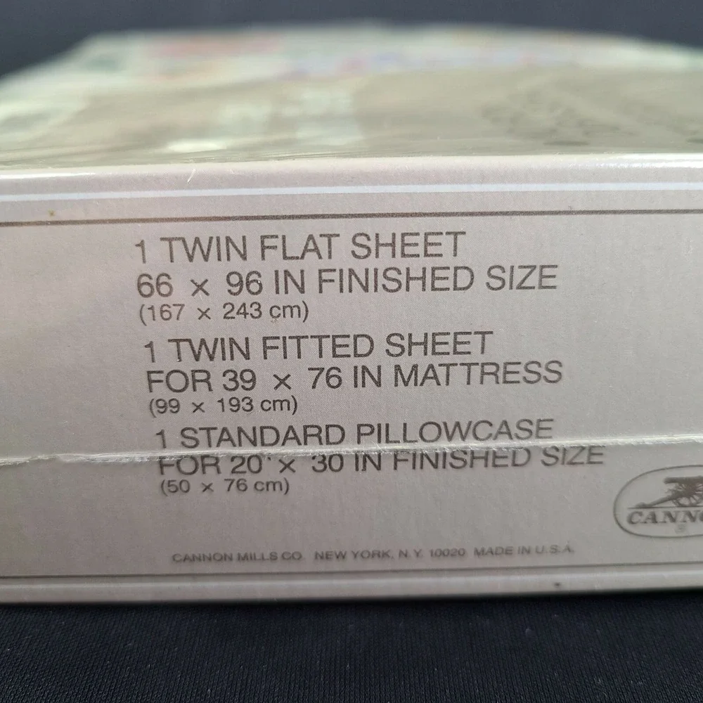 Cannon Monticello Twin Sheet‎ Set Floral Cottagecore 3 Piece Fortel Vintage New